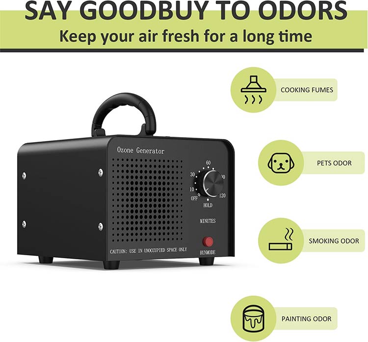 Ozone odor eliminator air purifier